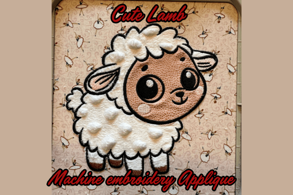 Cute Baby Lamb Applique