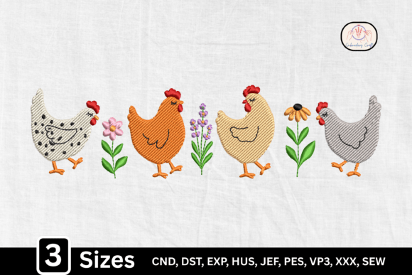 Farm Hen Floral Chicken