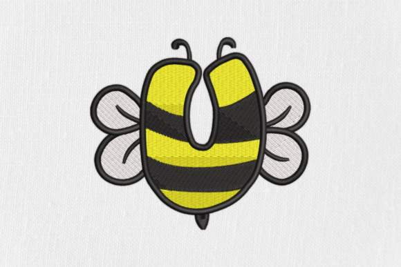 Letter U Bee Monograms
