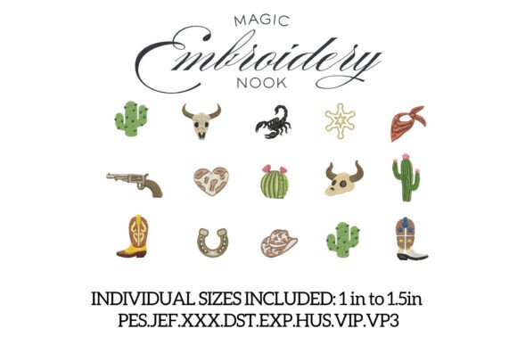 Mini Western Bundle X 15 Designs