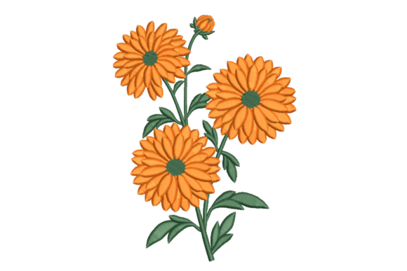 Orange Garden Blooms