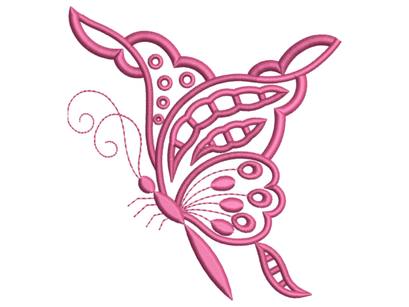 Purple Butterfly Corner Design