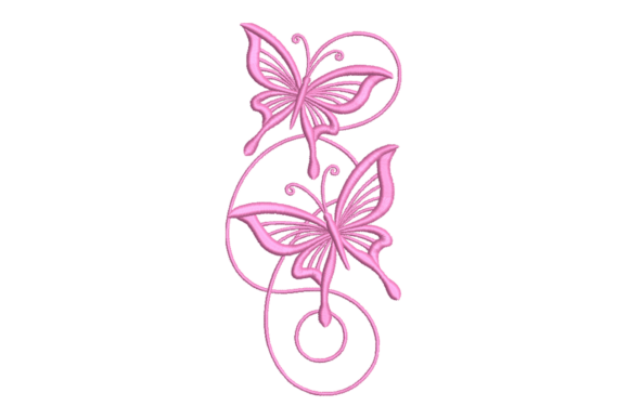 Swirly Double Butterflies